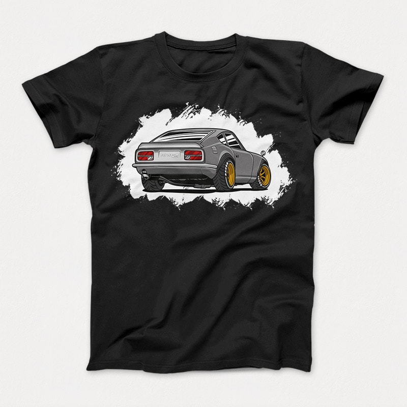 The Z-Car is Fairlady Z graphic t-shirt design