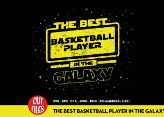 The basketball player in the galaxy buy t shirt design for commercial use