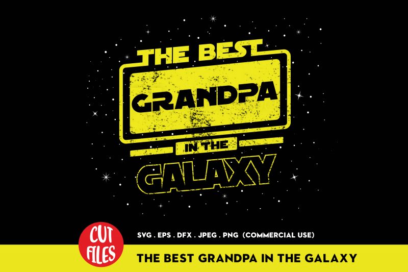 The Best Grandpa In The Galaxy t shirt design template