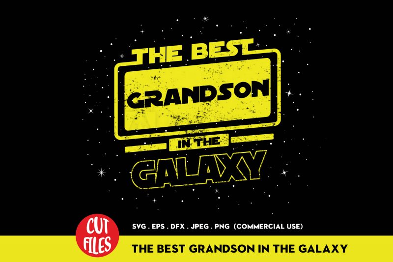 The Best Grandson In The Galaxy t-shirt design for commercial use