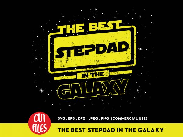 The best stepdad in the world graphic t-shirt design