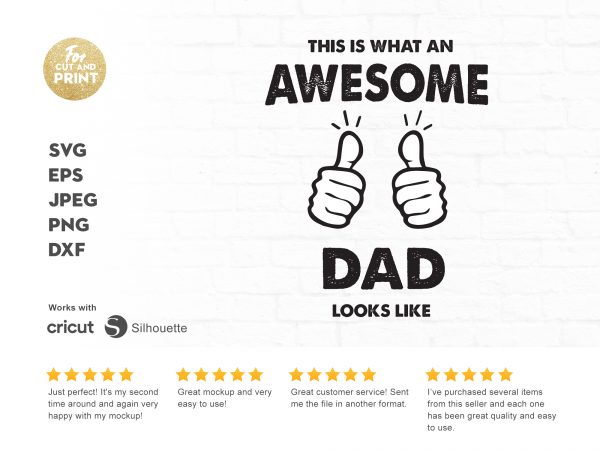 This is what an awesome dad looks like t-shirt design png