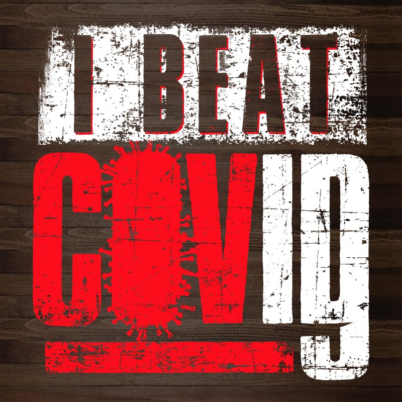 I Beat Covid 19 – buy t shirt design for commercial use