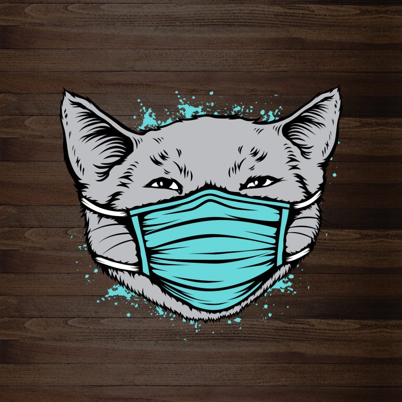 CAT Quarantine 2020 FaceMask – t-shirt design for sale