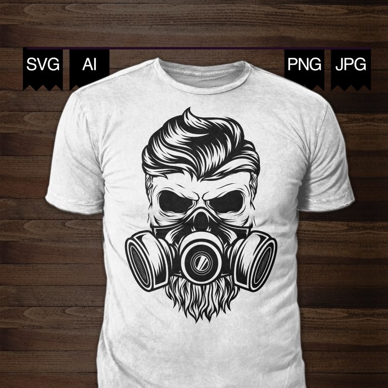 Skull GasMask – ready made tshirt design