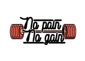 No pain gym buy t shirt design
