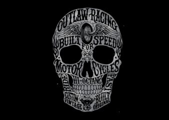 outlow speed skull buy t shirt design for commercial use