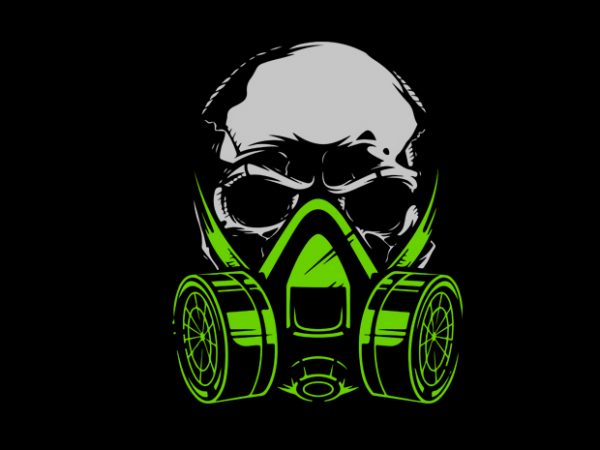 Biohazard skull buy t shirt design for commercial use