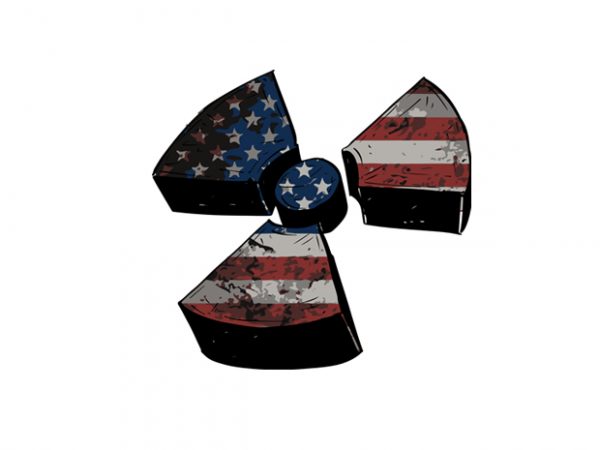 Biohazard usa flag graphic t-shirt design