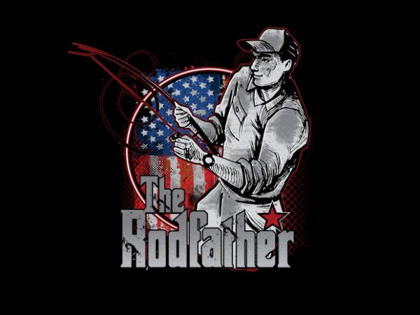 The rodfather print ready t shirt design