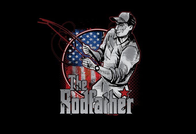 Download The Rodfather print ready t shirt design - Buy t-shirt designs