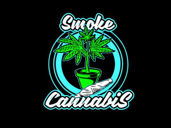 Smoke weed print ready t shirt design