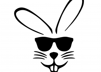 Bunny svg, bunny glasses, Bunny glasses svg t-shirt design for sale