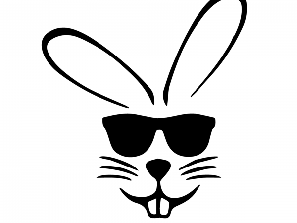 Bunny svg, bunny glasses, bunny glasses svg t-shirt design for sale