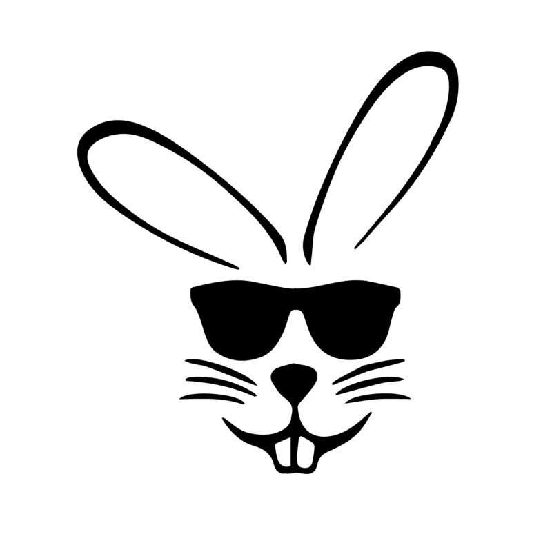 Bunny svg, bunny glasses, Bunny glasses svg t-shirt design for sale