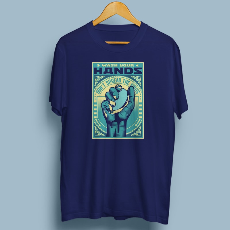 WASH YOUR HANDS buy t shirt design