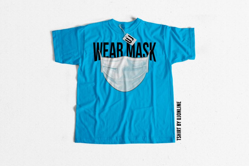 WEAR MASK t-shirt design for commercial use