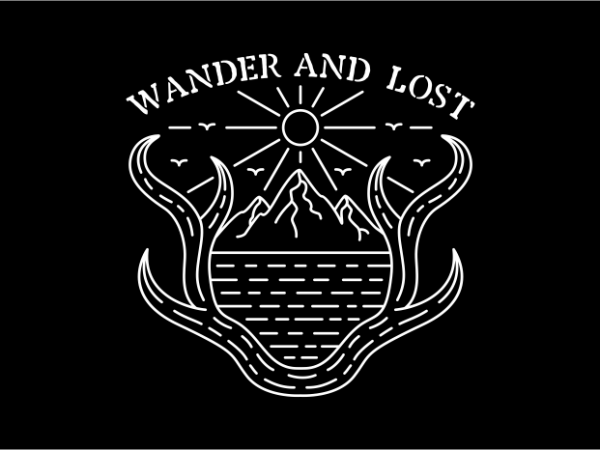 Wander and lost design for t shirt