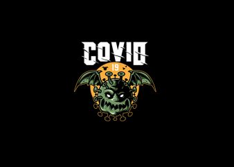 Monster Covid 19 Vector T shirt Design