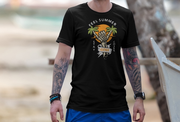 Feel Summer Stay Chill, Aloha Vector T shirt Design