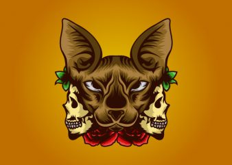 Bastet Terror t shirt design for purchase