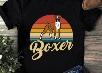 Boxer Dog SVG, Vintage SVG, Dog SVG, Dog Lover SVG, Animals SVG t shirt design for sale