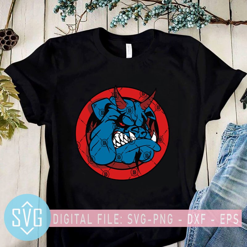 Bulldog Devil SVG, Halloween SVG, Devil SVG, Dog SVG, Animals SVG buy t shirt design