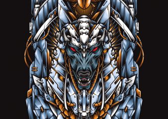 Mecha Anubis t-shirt design for commercial use