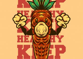 keep healthy carrot tshirt design
