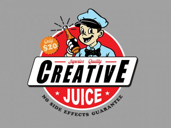 Creative juice shirt design png print ready t shirt design