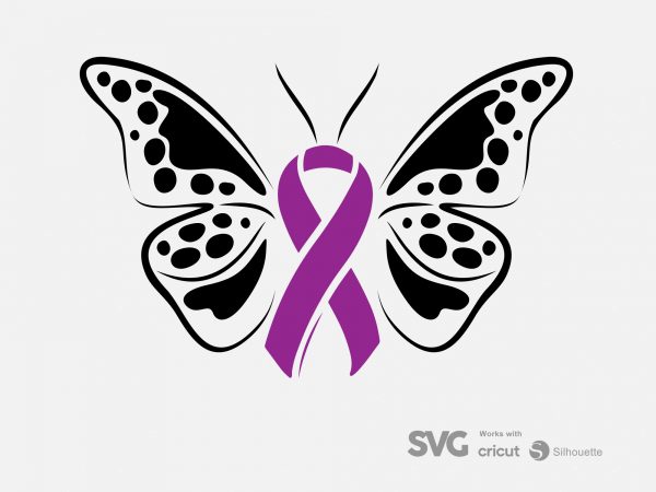 Cystic fibrosis awareness butterfly svg – cancer – awareness – shirt design png graphic t-shirt design