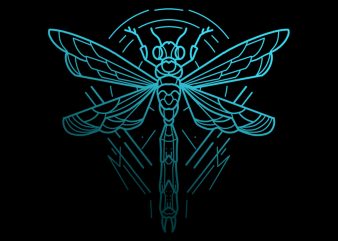 mecha dragonfly tshirt design