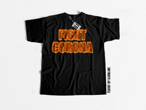 Fight corona virus buy t-shirt design artwork