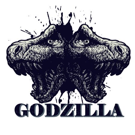 Godzilla shirt design png