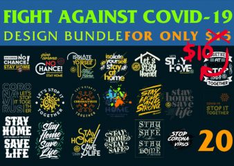 20 Corona Typography Design Bundle