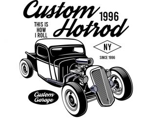 Hotrod vintage custom tshirt design