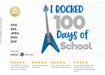 i rocked 100 days of school buy t shirt design