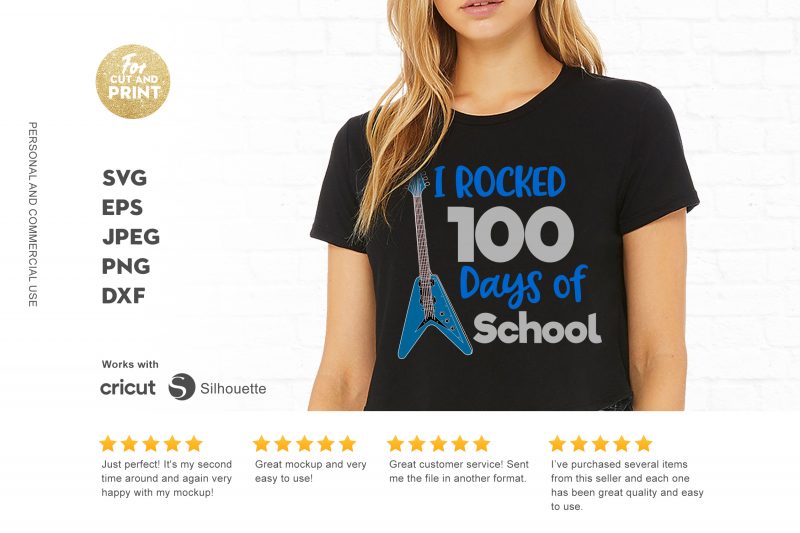 i rocked 100 days of school buy t shirt design
