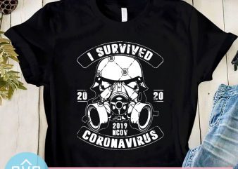 I Survived 2020 2019 NCOV Coronavirus SVG, Covid – 19 SVG, Coronavirus SVG, Gas Mask SVG buy t shirt design artwork
