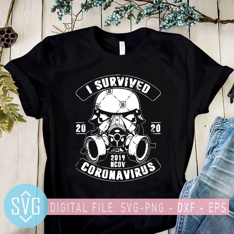 I Survived 2020 2019 NCOV Coronavirus SVG, Covid – 19 SVG, Coronavirus SVG, Gas Mask SVG buy t shirt design artwork