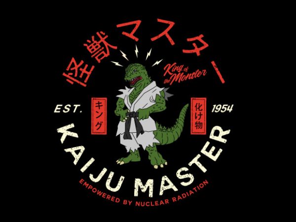 Kaiju master buy t shirt design for commercial use