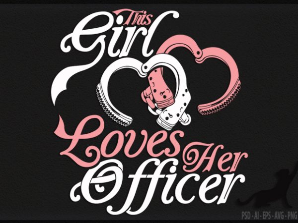 Love officer t shirt design for download