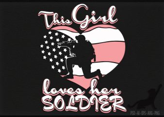 Love Soldier t shirt design template