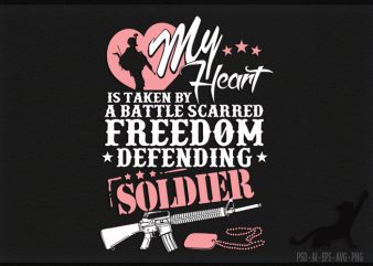 Soldier Wife design for t shirt