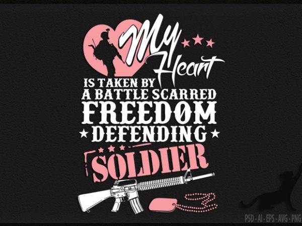 Soldier wife design for t shirt