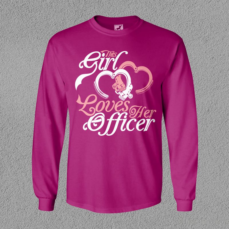 Love Officer t shirt design for download
