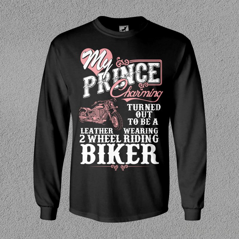 Biker Wife t-shirt design for sale