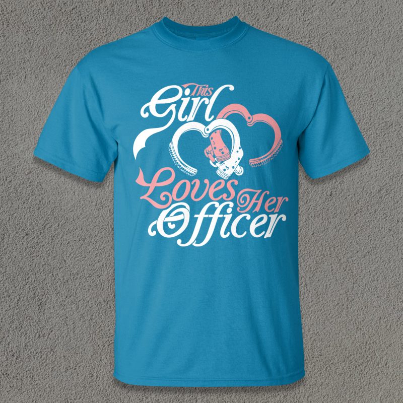 Love Officer t shirt design for download