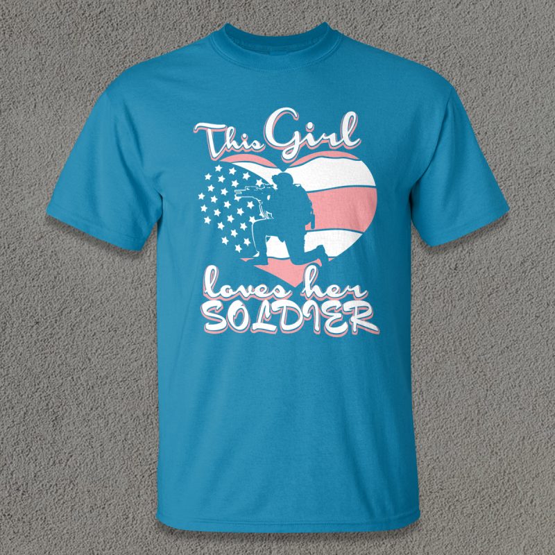 Love Soldier t shirt design template