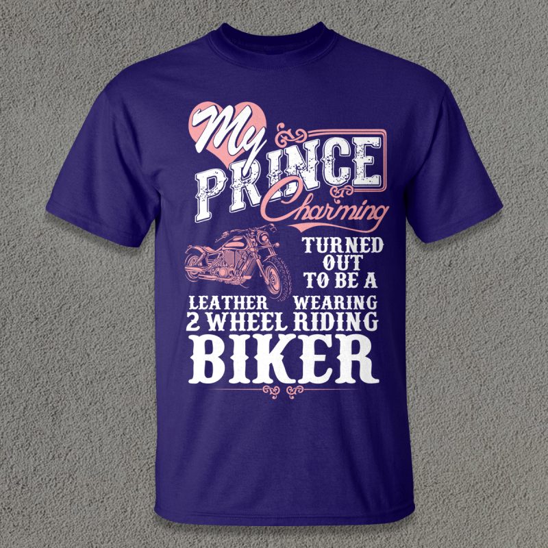 Biker Wife t-shirt design for sale